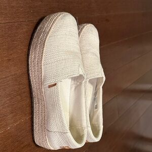 Toms Cream Espadrille Slip-Ons